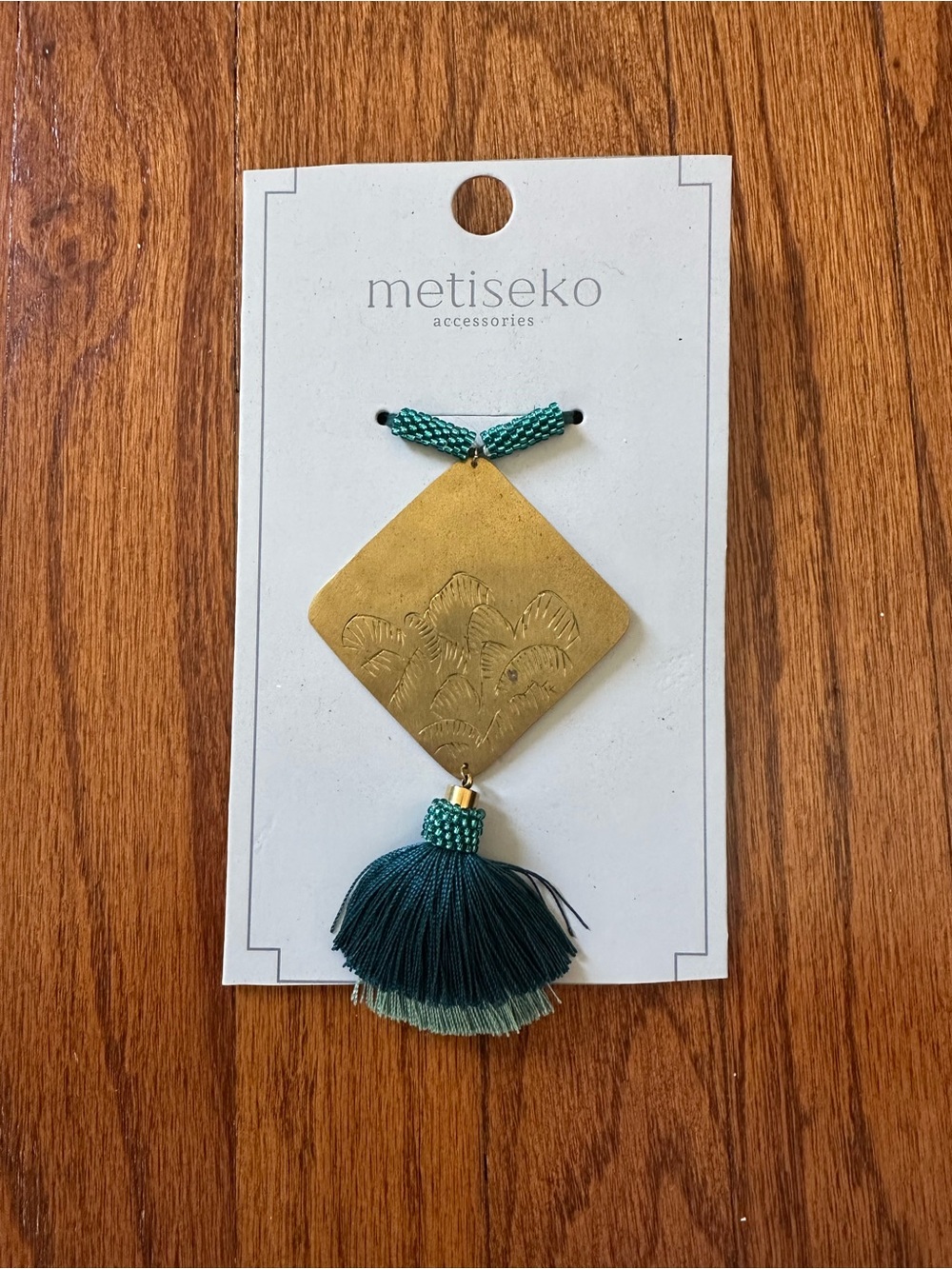 Metiseko Teal Tassel Necklace